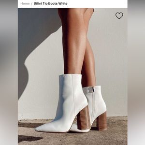 Billini Tio Boots White Size 8